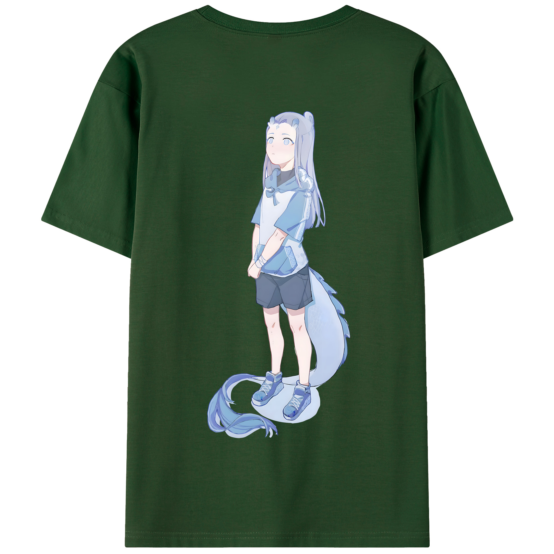 （画像用） Ne Zha 2 ナタ 魔童の大暴れ 綿100％半袖Tシャツ（背面プリント）